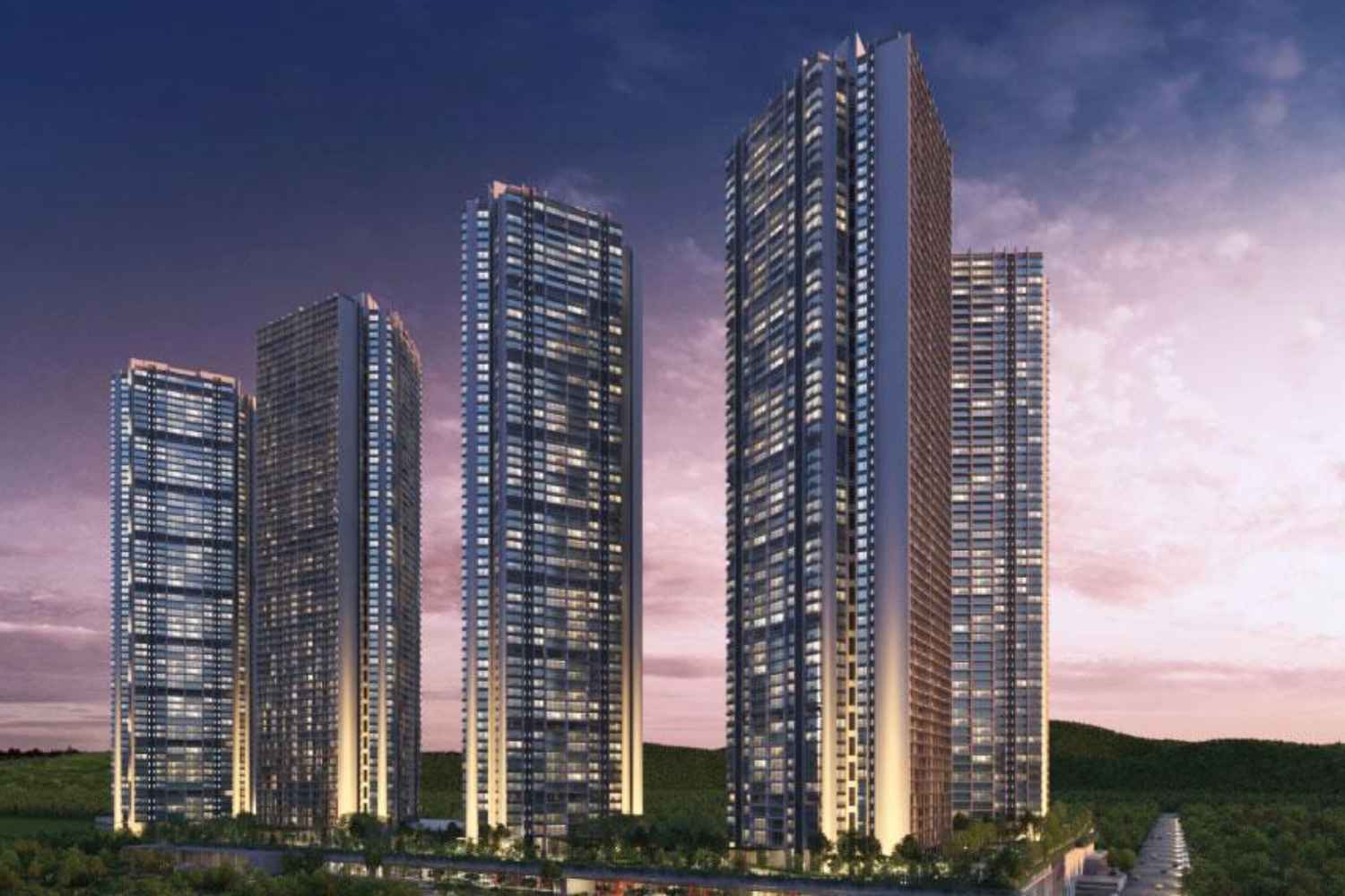 Exterior view of Birla Arika luxury residences in Gurgaon